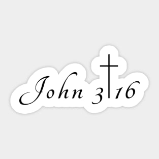 John Three Sixteen Christian Sticker
